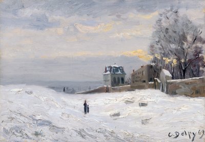 Neve a Montmartre, 1869 da Hippolyte Camille Delpy